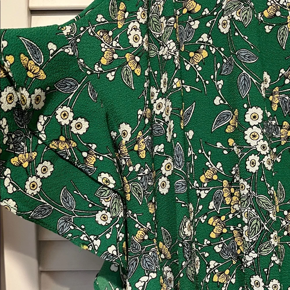 NWT Max Studio Midi green floral wrap dress - Picture 5 of 9